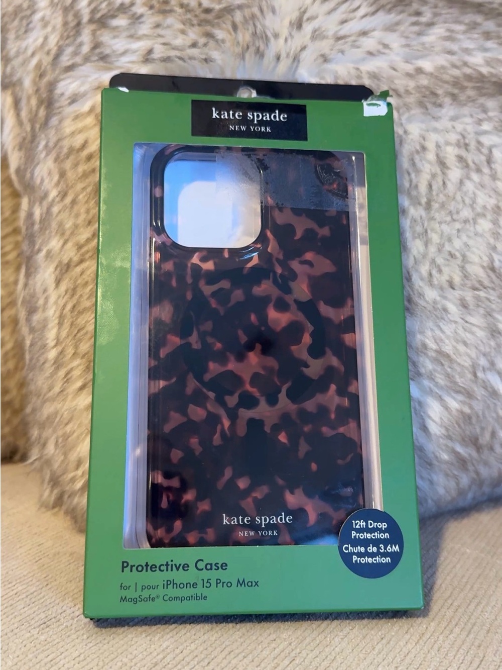 NWT Kate Spade New York Tortoise MagSafe Case iPhone 15 Pro Max